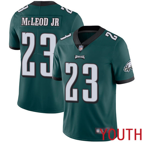 Youth Philadelphia Eagles #23 Rodney McLeod Midnight Green Team Color Vapor Untouchable NFL Jersey Limited->youth nfl jersey->Youth Jersey